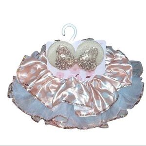 Pink and White Polkadots and Sequins Minnie Tutu and Headband
